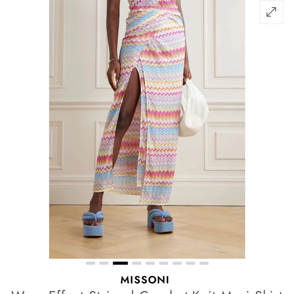 Missoni Pastel Zigzag Maxi Skirt NWT Size 38